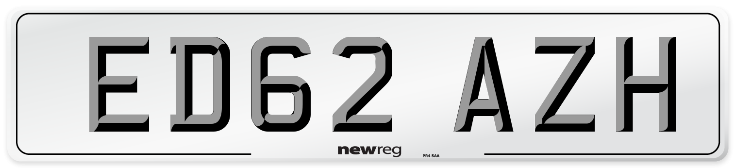 ED62 AZH Number Plate from New Reg